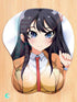 Mai Sakurajima 3D Mouse pad with Gel Wrist rest